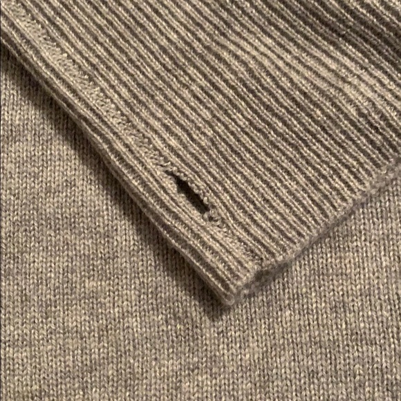 J. Crew gray v neck cashmere sweater - Picture 3 of 4